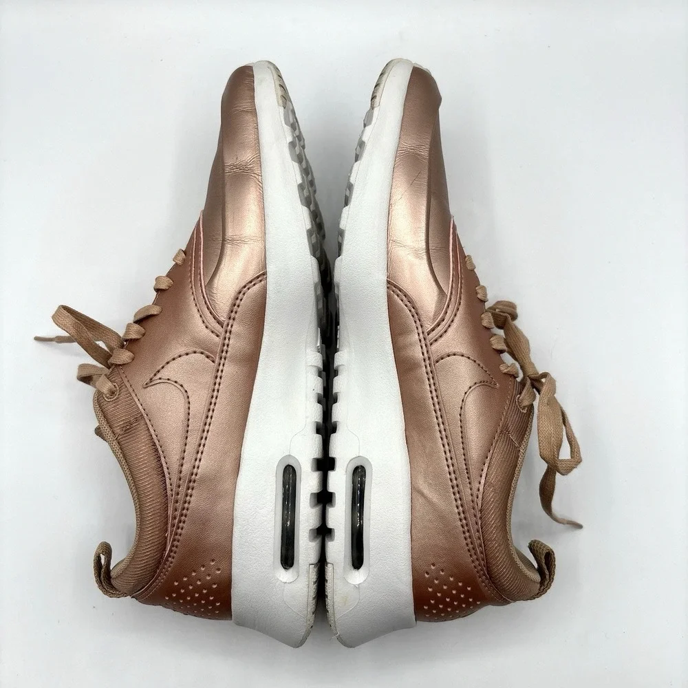 NIKE Air Max Thea Sneaker Women's Size US 9 Metallic Rose Gold Leather Shoes - Picture 7 of 9